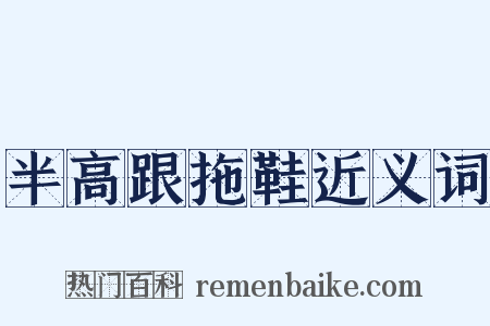 半高跟拖鞋近义词是什么意思的图片